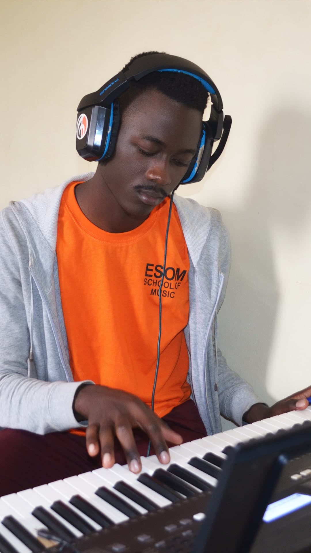 girl with bluw background