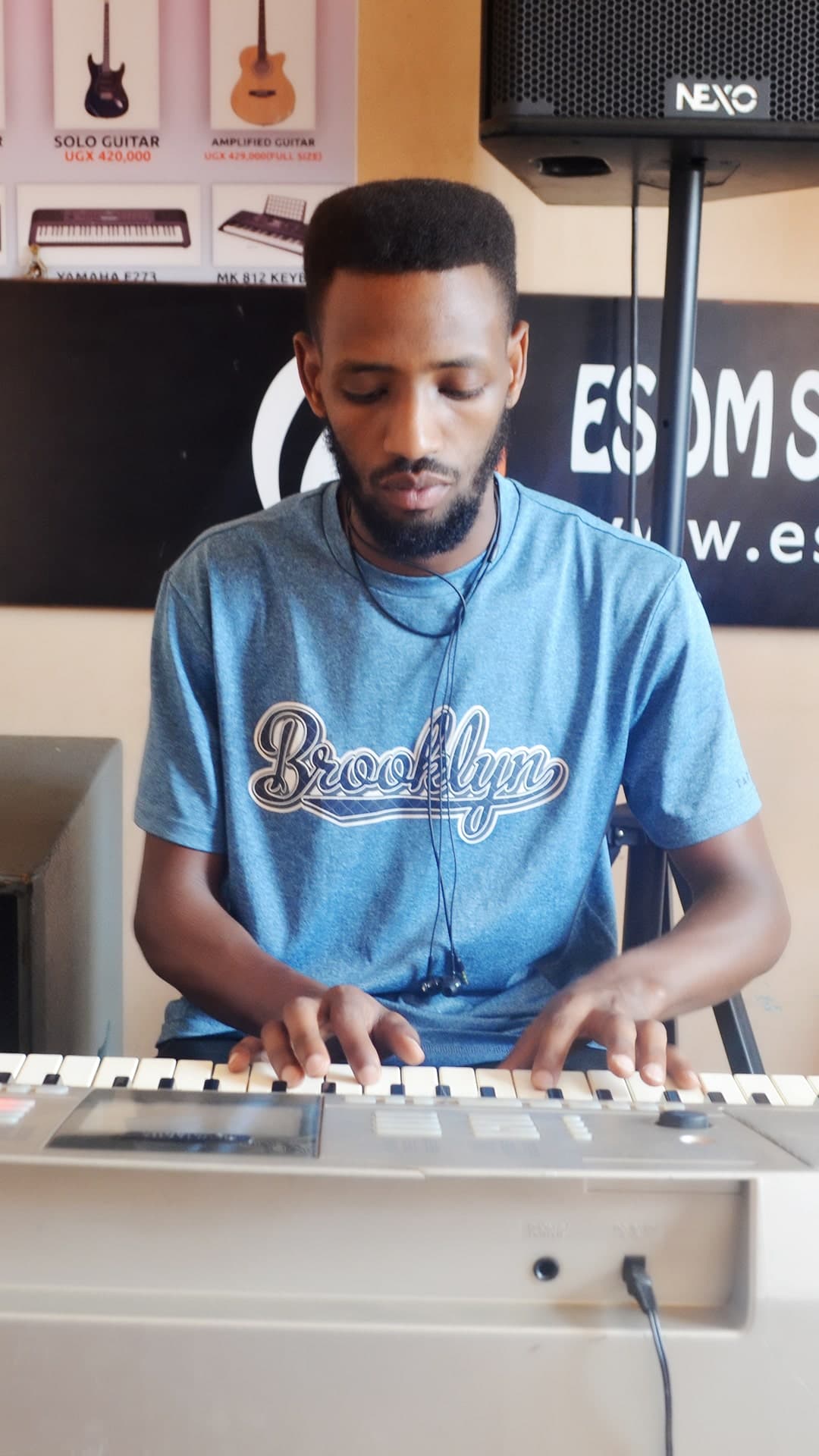 girl with blue background